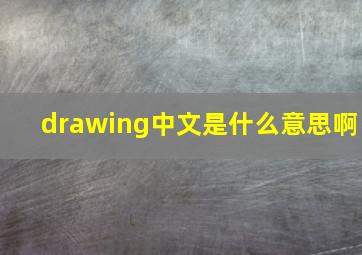 drawing中文是什么意思啊