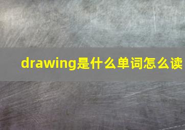 drawing是什么单词怎么读