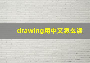 drawing用中文怎么读