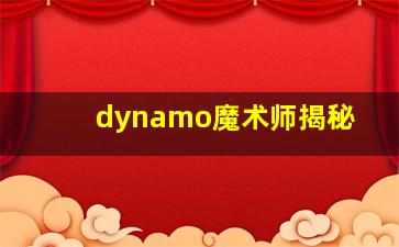 dynamo魔术师揭秘