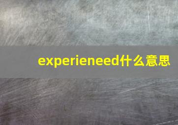 experieneed什么意思