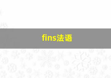 fins法语