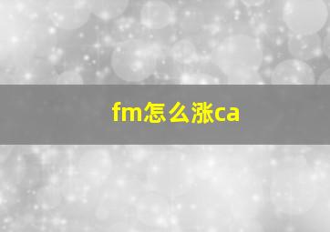 fm怎么涨ca