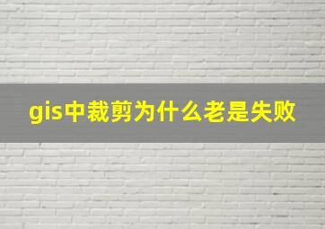 gis中裁剪为什么老是失败