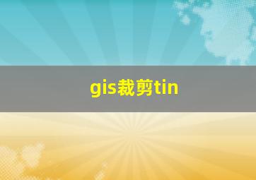 gis裁剪tin