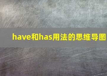 have和has用法的思维导图