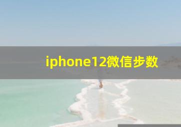 iphone12微信步数