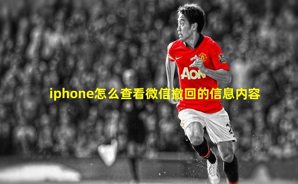 iphone怎么查看微信撤回的信息内容