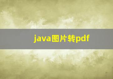 java图片转pdf