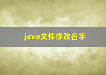 java文件修改名字