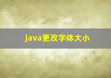 java更改字体大小