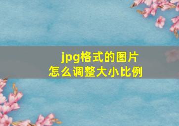 jpg格式的图片怎么调整大小比例