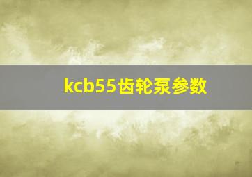 kcb55齿轮泵参数