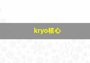 kryo核心