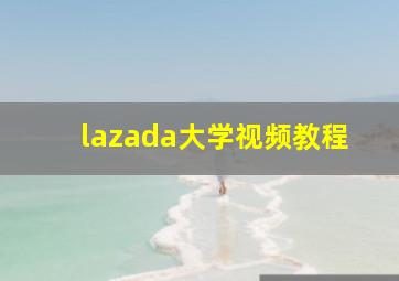 lazada大学视频教程