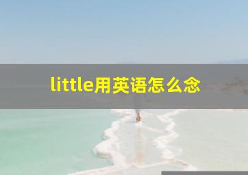 little用英语怎么念