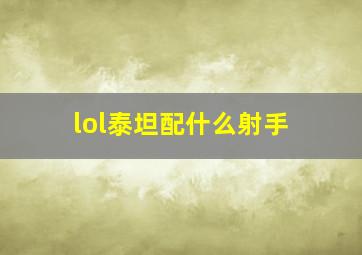 lol泰坦配什么射手