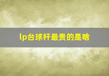 lp台球杆最贵的是啥