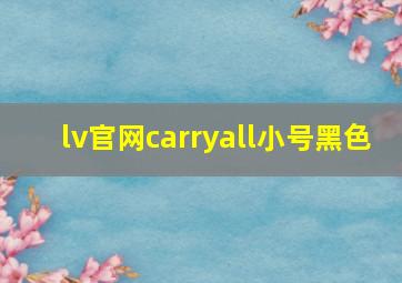 lv官网carryall小号黑色