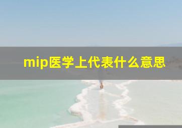 mip医学上代表什么意思