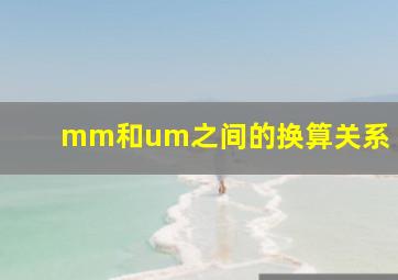 mm和um之间的换算关系