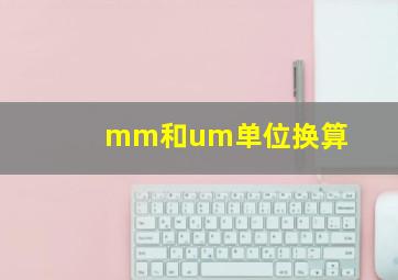 mm和um单位换算