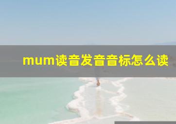 mum读音发音音标怎么读