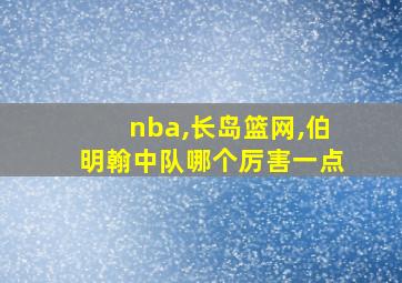 nba,长岛篮网,伯明翰中队哪个厉害一点