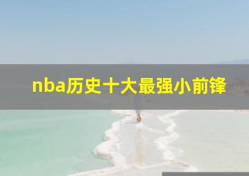 nba历史十大最强小前锋