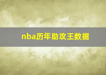 nba历年助攻王数据