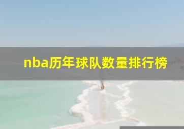 nba历年球队数量排行榜