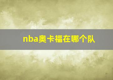 nba奥卡福在哪个队