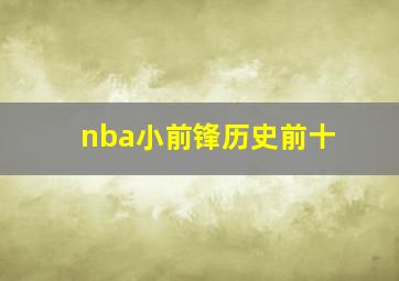 nba小前锋历史前十