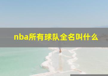 nba所有球队全名叫什么