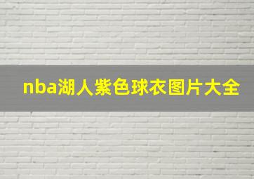 nba湖人紫色球衣图片大全