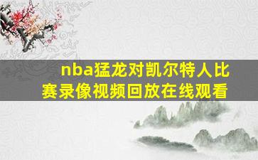 nba猛龙对凯尔特人比赛录像视频回放在线观看