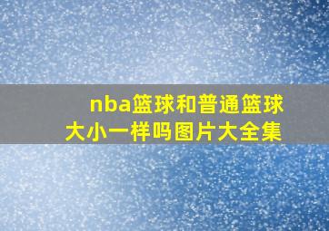 nba篮球和普通篮球大小一样吗图片大全集