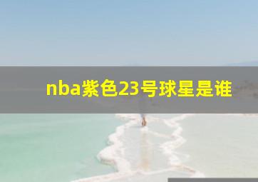 nba紫色23号球星是谁