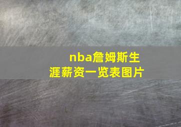 nba詹姆斯生涯薪资一览表图片