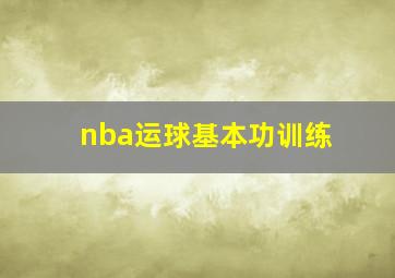 nba运球基本功训练