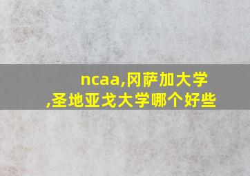 ncaa,冈萨加大学,圣地亚戈大学哪个好些