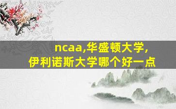 ncaa,华盛顿大学,伊利诺斯大学哪个好一点