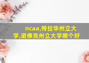 ncaa,特拉华州立大学,诺佛克州立大学哪个好