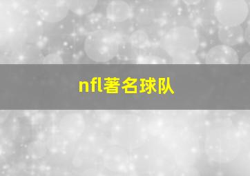 nfl著名球队