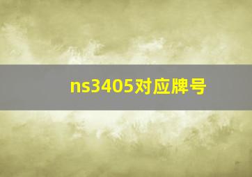 ns3405对应牌号