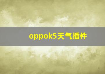 oppok5天气插件