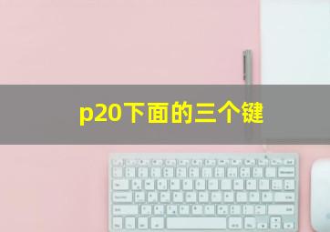 p20下面的三个键