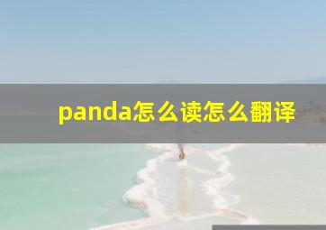 panda怎么读怎么翻译