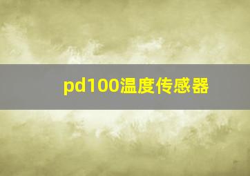 pd100温度传感器