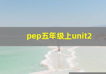 pep五年级上unit2